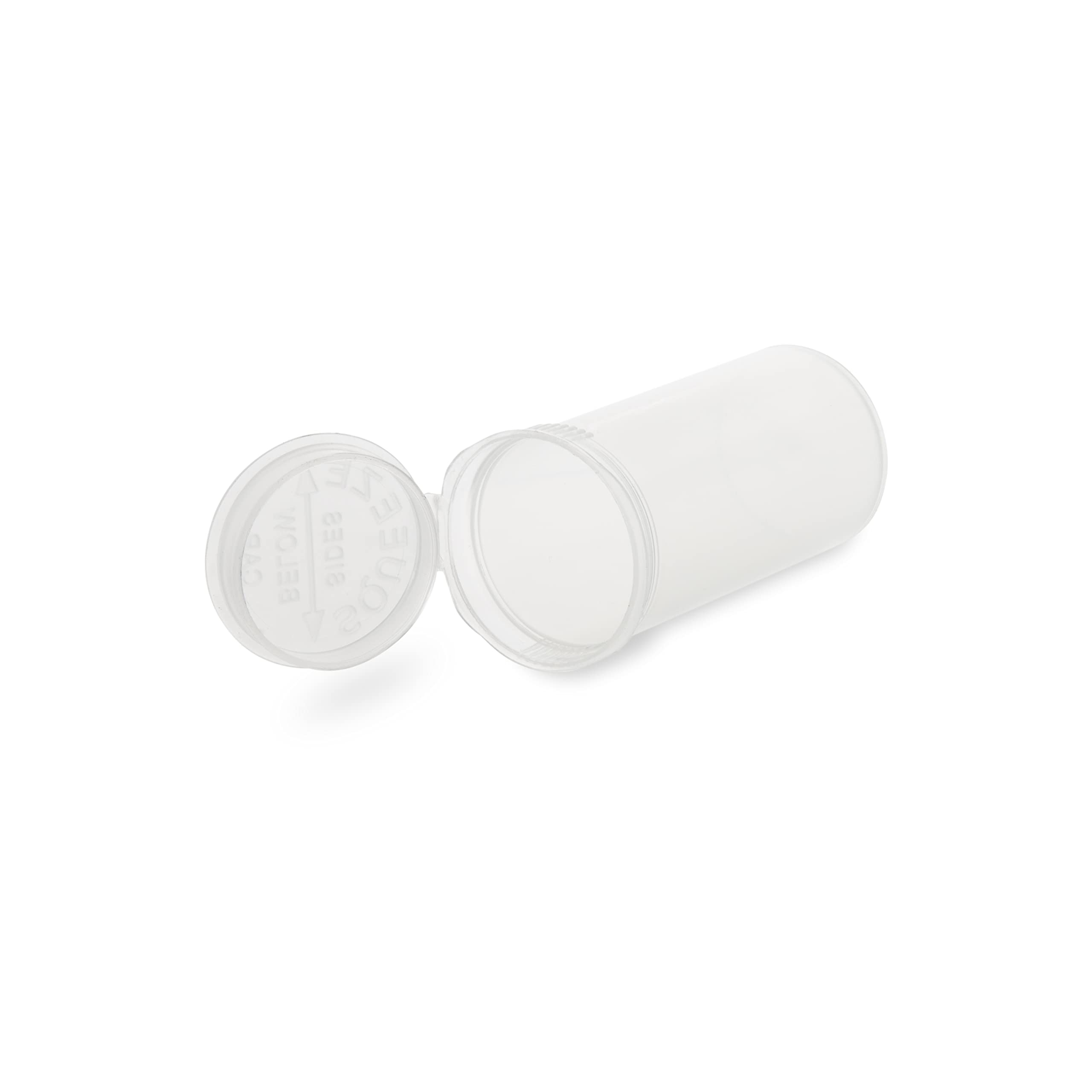 Loud Lock – Botellas de contenedor de vial con tapa superior – 13 Dram tamaño – 315 unidades caja, 13 Dram, Transparente