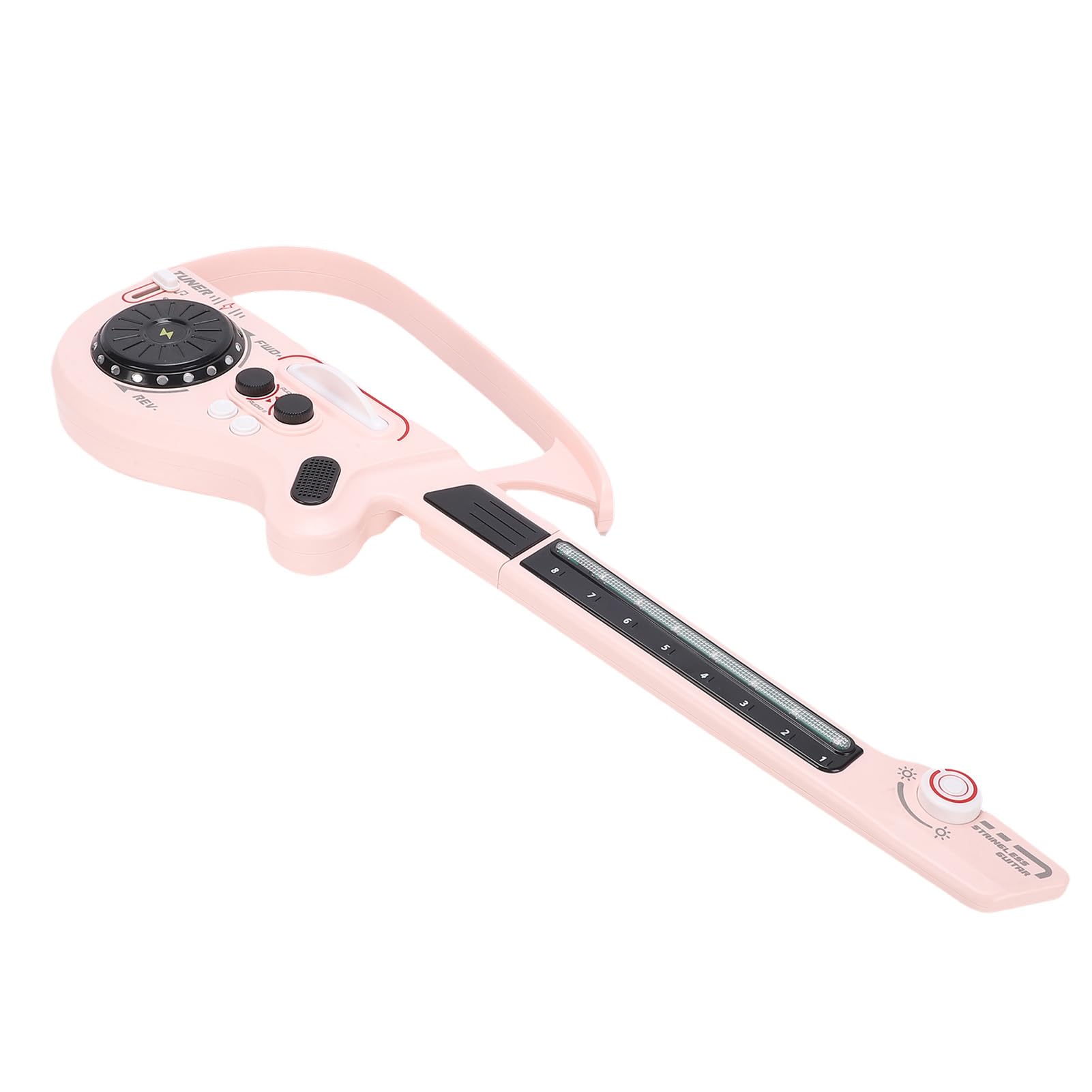 Chitarra Intelligente Senza Corde con Giradischi DJ e Luci LED Multicolori per Esperienze Musicali per Bambini Sopra i 3 Anni (Rosa)