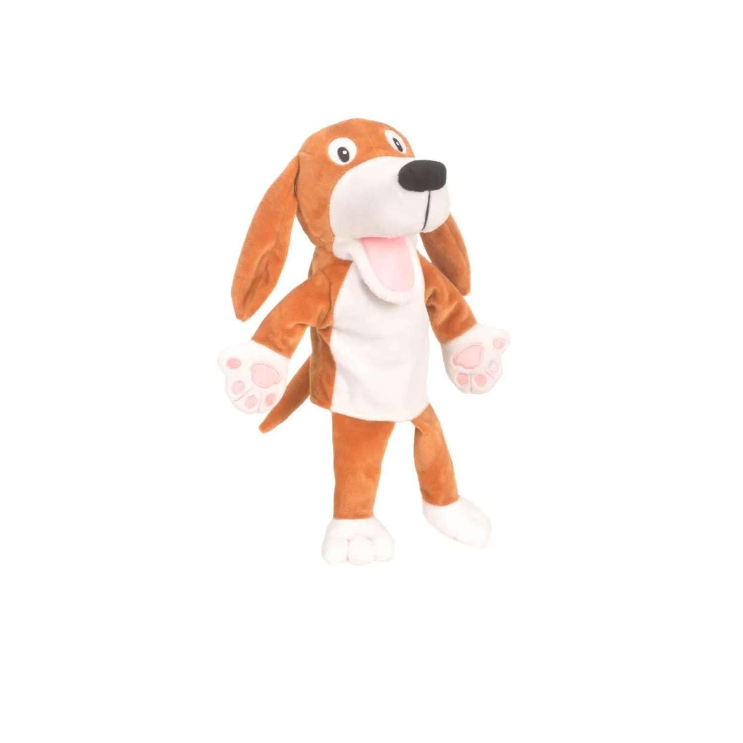 Fiesta Crafts Moving Mouth Dog Hand Puppet Toy for Kids - Soft Hand Puppet Educational Toy for Storytelling, Communication Skills Suitable for Ages 3 to 9 Years - Size 28 x 33 cm