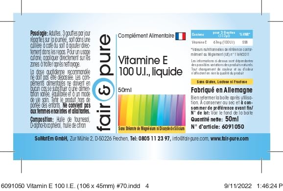 elfbar nachfüll pod läuft aus ALMAFLORE VITAMINE E 100% D'Origine Végétale 10ML