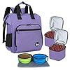 Teamoy Dog Travel Backpack Pet Supplies Tote Bag – Purple