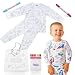 Coloring Pajamas for Kids Made with Original Cotton | Kids Pajamas Girls & Boys with 12 Non Toxic Markers to Personalize their Sleepwear with Unique Designs | Ideal Gift for Girls & Boys | 3 Years