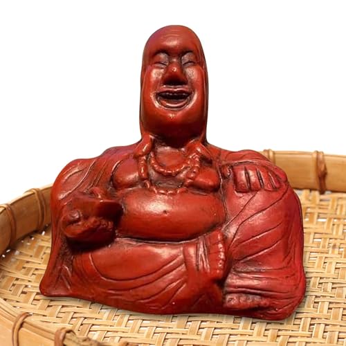 Genérico Statua buddista da scrivania, statue e figure buddiste | Ornamento in resina leggera | Divertente decorazione da scrivania, scultura dettagliata del Buddha per la decorazione della casa e