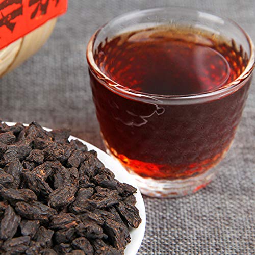 通用 Yunnan Ripe Puer Tea Bulk Té PU-erh Arroz glutinoso Cesta de bambú fragante 500g - Imagen 8
