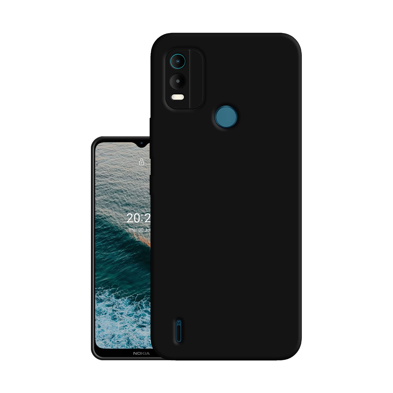 HELLO ZONE Exclusive Matte Finish Soft Back Case Cover for Nokia C21 Plus - Black (B0B93BCJK3) Amazon Price History, Amazon Price Tracker
