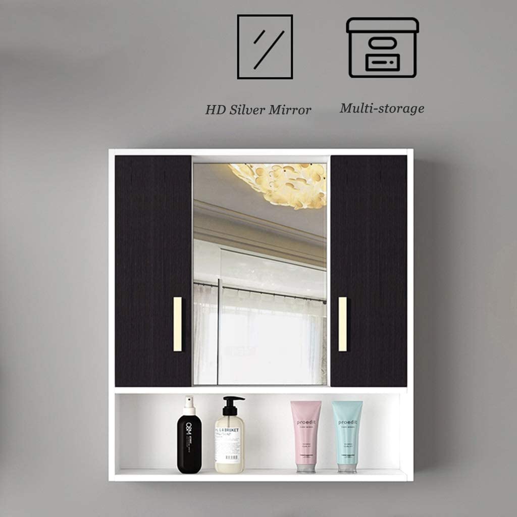 キャビネット 隠しミラーキャビネット バスルームミラー 無垢材