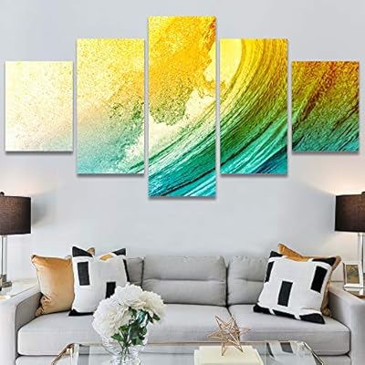 SIGNWIN 5 Panel Canvas Wall Art Modern Art...