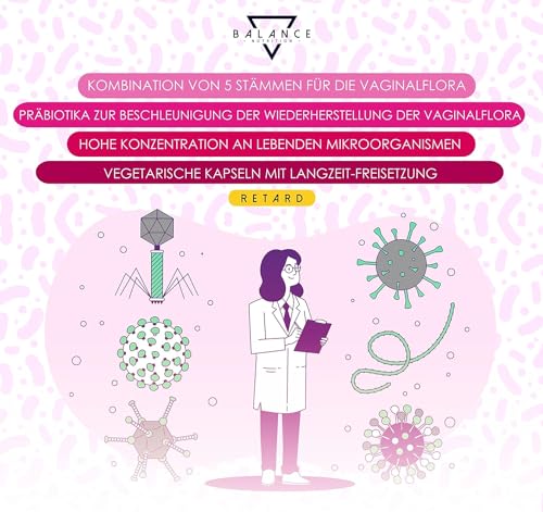 PROBION® - Kulturen Komplex fur Frauen Intimflora | Vaginal Probiotics | Probiotika für Frauen | Nahrungsergänzungsmittel Präbiotika | Vaginale Bakterienflora | 30 Kapseln
