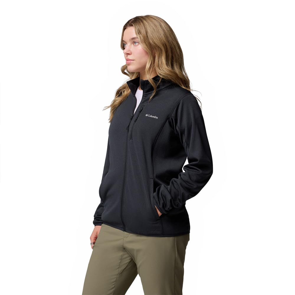 Columbia Essential Hike Grid Fleece Full Zip, Giacca In Pile Con Cerniera Intera Donna