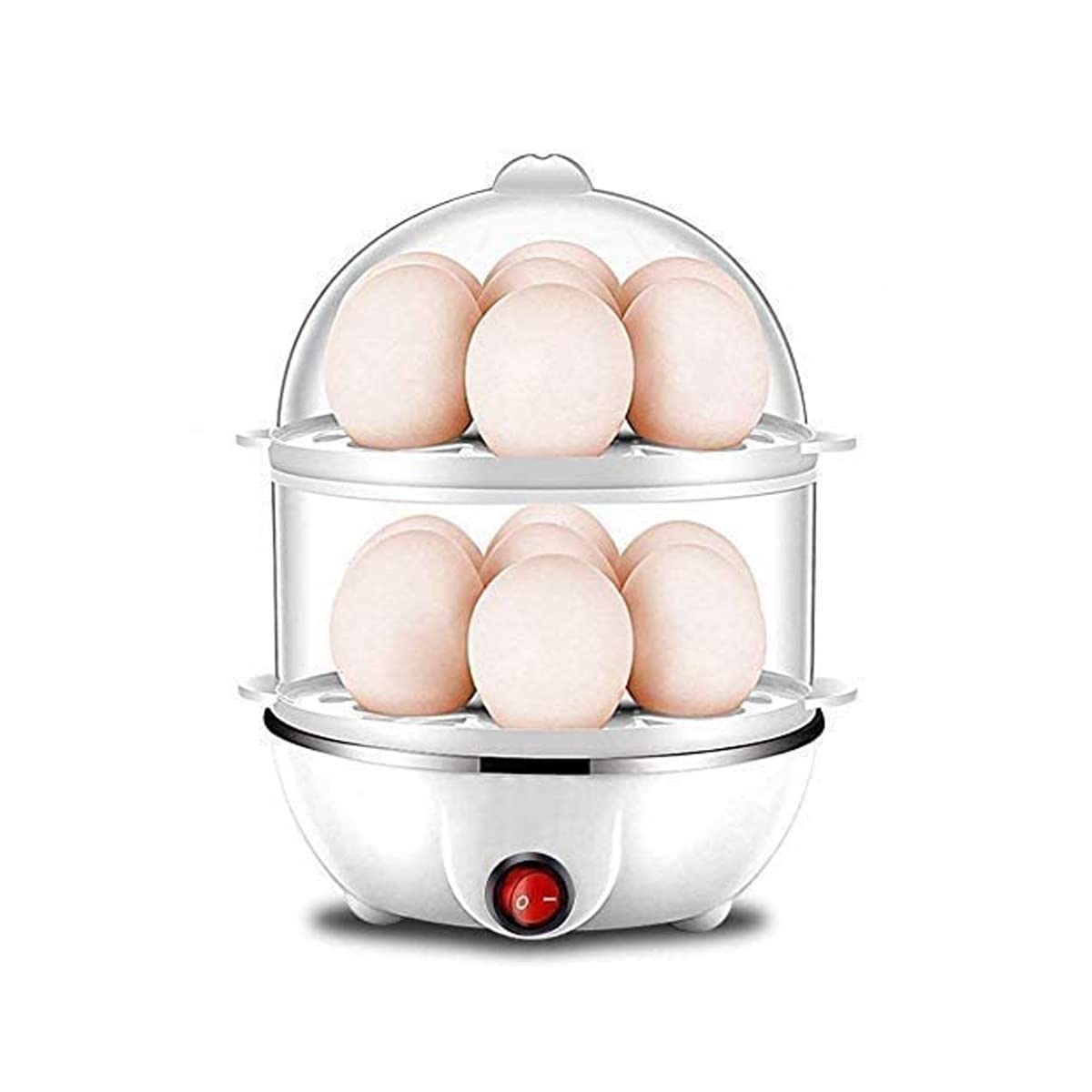 Avenn Latest Super Egg Boiler Electric | Double Layer Boils Upto 14 Eggs at a Time Egg Poacher for Steaming | Stainless Steel Body and Heating Plate | Automatic Turn-Off (Multicolor)-picture-14