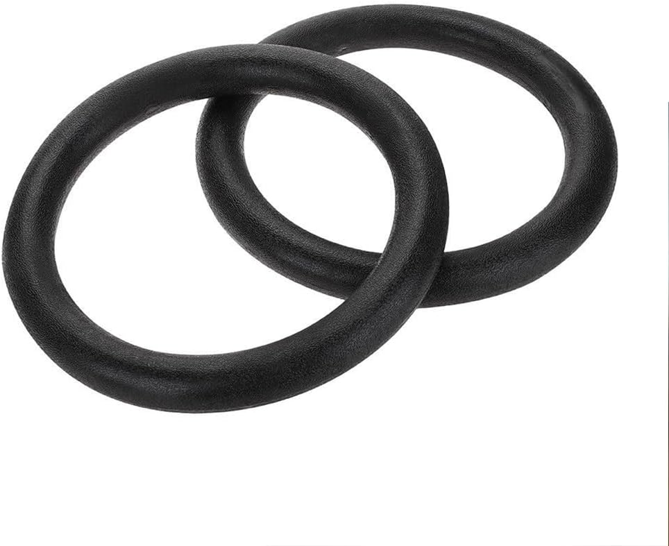 CLISPEED D Ring 2pcs Workout Ring Muscular Cross-Training Strength Bodybuilding Plastic Training Replacement Rings Gymnastic Bodyweight Black for Workouts Cross Gym Fitness