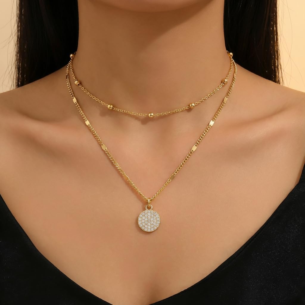 Layered Gold Necklace Stack for Women, 18K Gold Plated Stainless Steel Jewelry, 3 Pcs Dainty Pendant Paperclip Chain Necklace Stack Set, Non-Tarnish Valentine's Day Gift for Her - Image 4