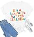 MAIHUN Women Teacher Life Shirt Teacher Gift Short Sleeve Shirts Its a Beautiful Day for Learning T-Shirt White