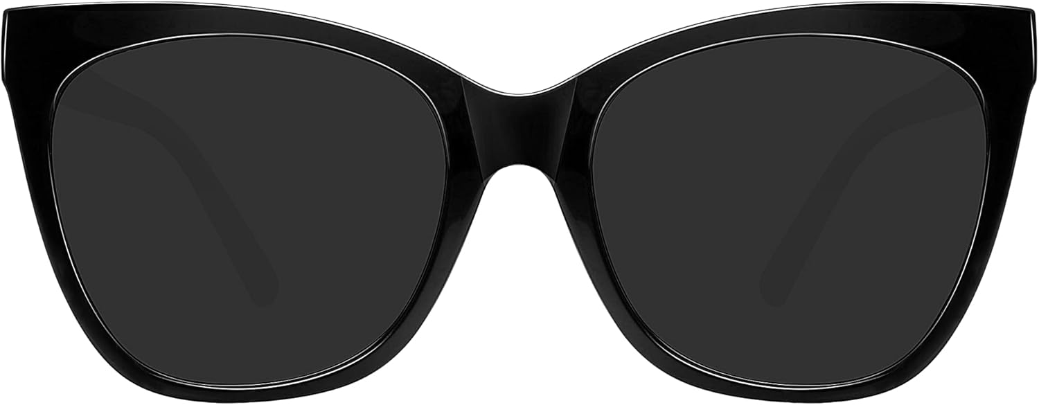 WOWSUN Large Polarized Cat Eye Sunglasses for Women