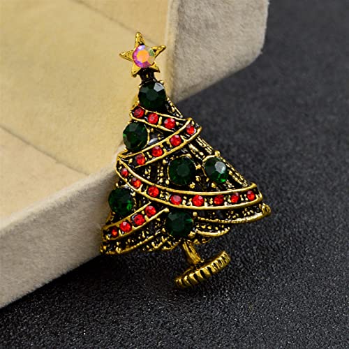 Broche arbre de Noël strass pour raviver un pull terne sans l'abîmer