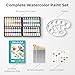 Nicpro Watercolor Paint Set for Adults, 36 Colors Watercolor Tube Set (12ml,0.4oz) with10 Paint Brushes, 25-Sheet Watercolor Paper Book, Palette, Water Color Painting Supplies for Artists Beginners Gift