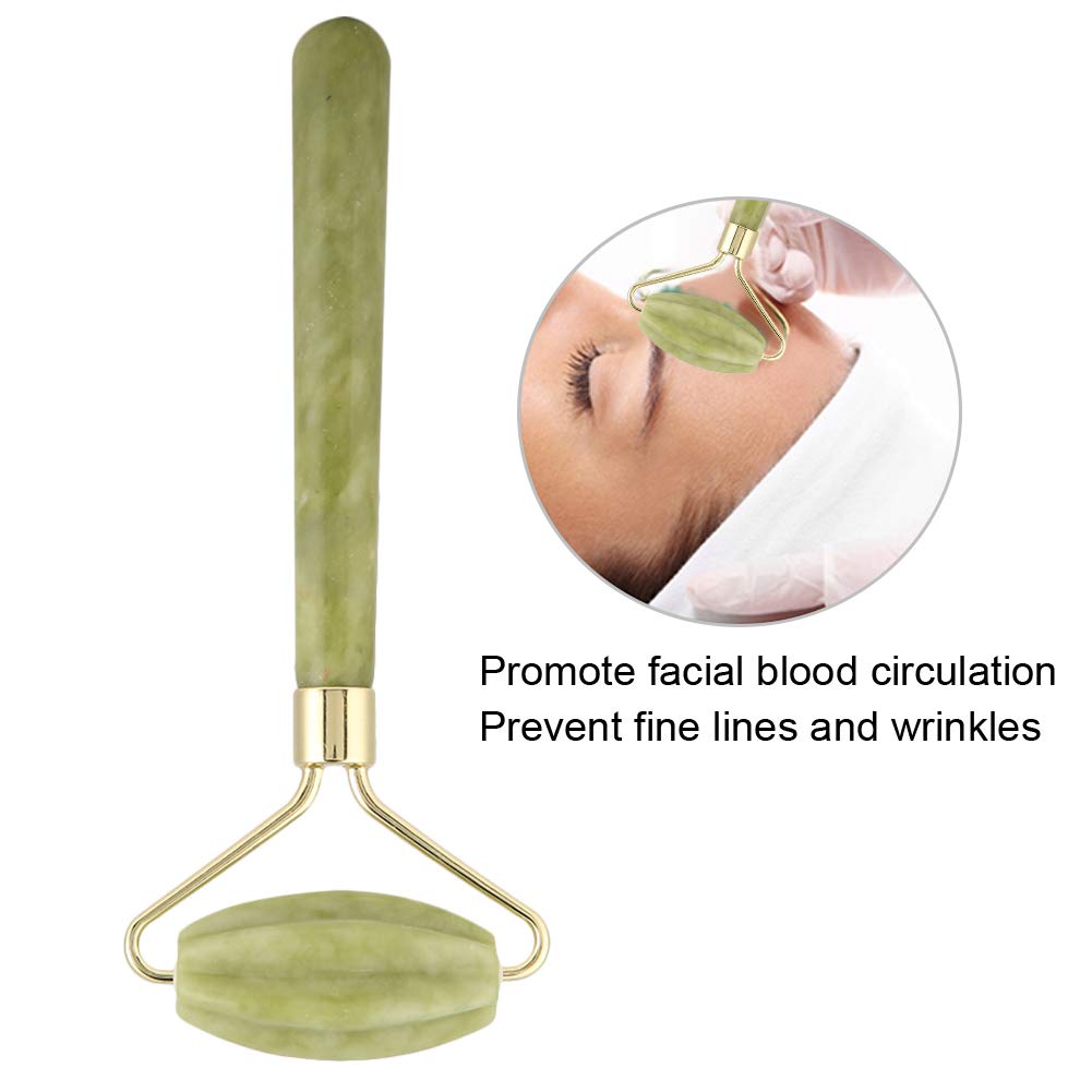 Ensemble Rouleau De Jade Et Gua Sha, Rouleau D'instruments De Beauté, Outil De Massage du Visage, Outil Guasha Pour les Yeux, le Cou, le Corps, les Soins de la Peau, la Relaxation Musculaire