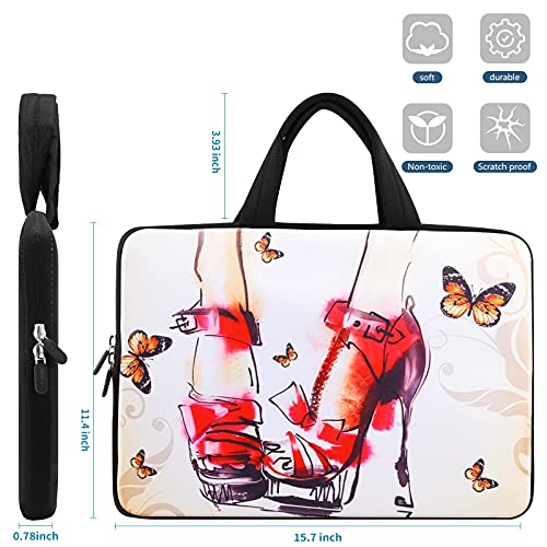 icolor 14 15 15.4 15.6 inch Laptop Handle bag Computer Protect Case Pouch Holder Notebook Sleeve Neoprene Cover Soft Carring Travel Case for Dell Lenovo Toshiba HP Chromebook ASUS Acer Shoes ICB-12