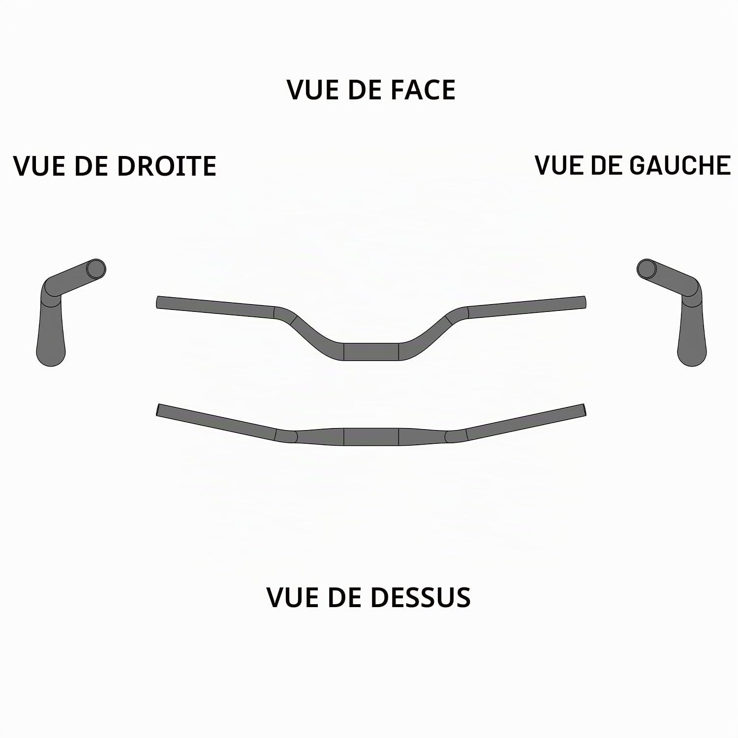 ergotec Guidon Riser Bar 70 780 31, 8 Sandbl. Aluminium 31,8 Mixte, Noir, Taille Unique