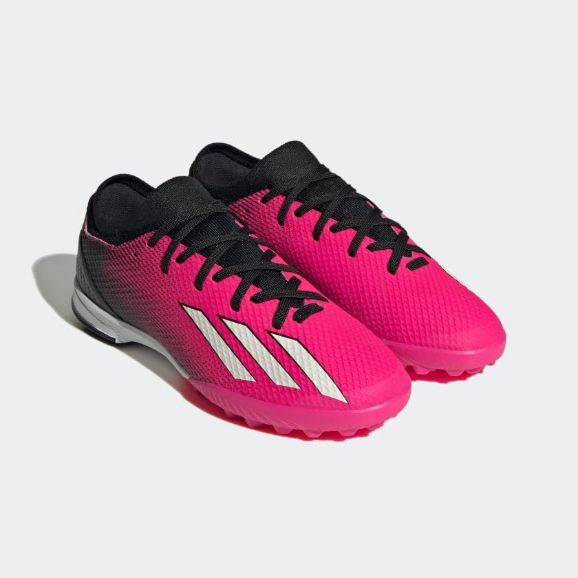 adidas X SPEEDPORTAL.3 Turf Soccer Shoe, Team Shock Pink/Zero Metallic/Black, 5.5 US Unisex Big Kid | Image 3