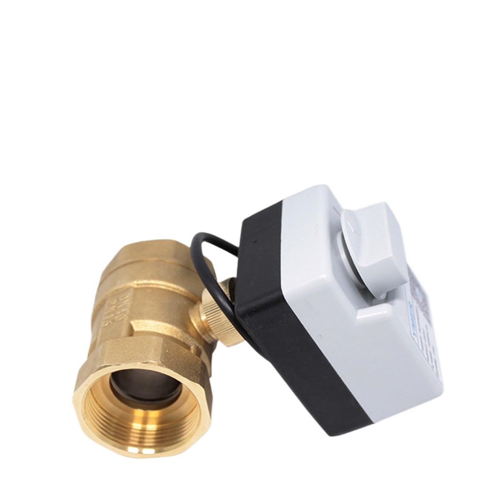 Ball valve, Mosiężny elektryczny zawór kulowy 1/2 "3/4" 1 "2" zawór kulowy z napędem 3-przewodowy 2-drogowy elektryczny zawór kulowy z przełącznikiem ręcznym,for Gas, Oil, Liquid, Water(1")