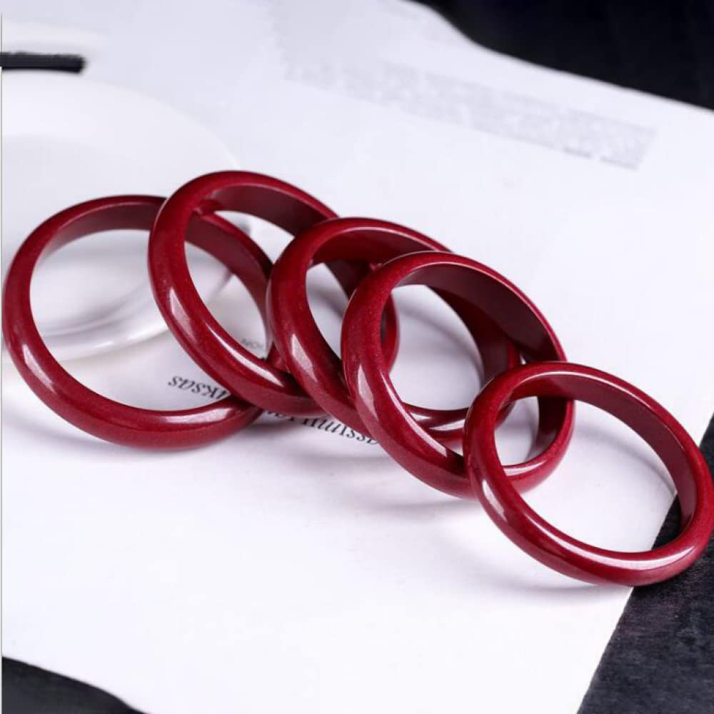 Braccialetto da Donna in Giada, Braccialetti in Giada Naturale, Bracciale retrò in Giada Rossa cinabro, per la Famiglia o Gli Amici, con portagioie, 54-64 mm, 59 mm(60mm
