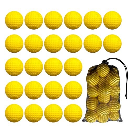 HHLZM 24 Pack Yellow Foam Balls