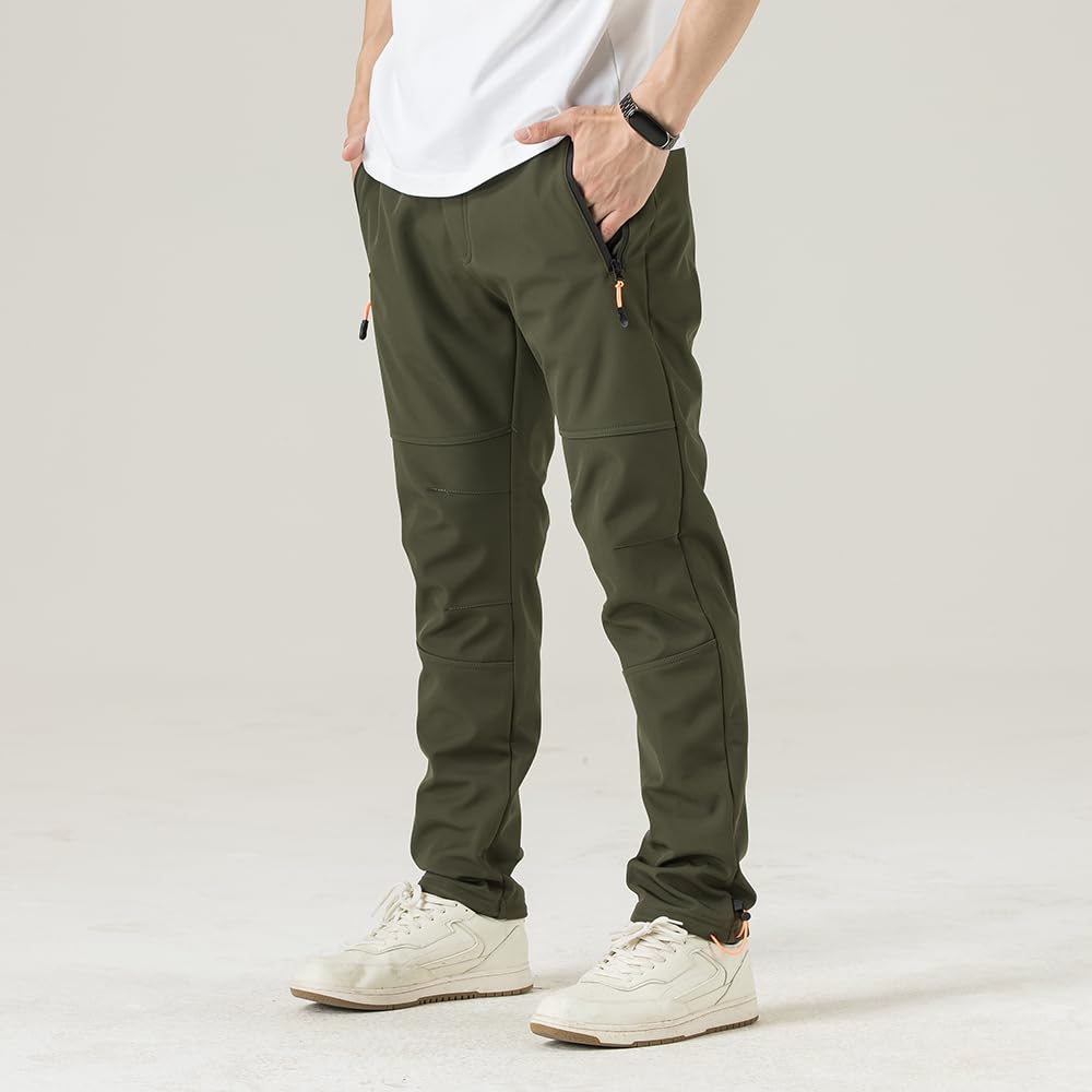 TONY BACKER Pantaloni Uomo Invernali Sci Trekking Impermeabile Antivento Escursione shoftshell Outdoor