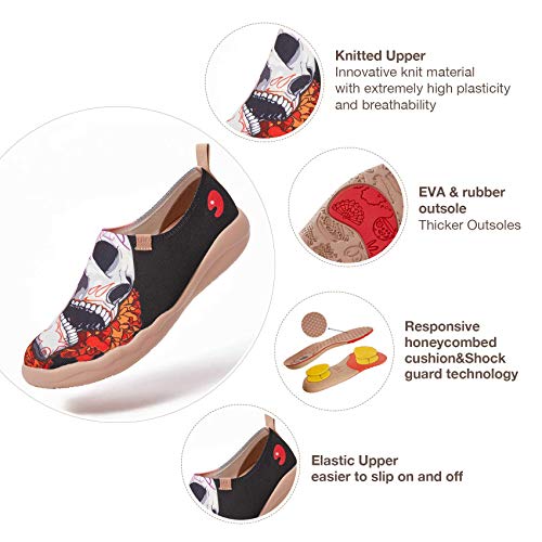 UIN Men's Loafers Travel Shoes Slip On Knitted Walking Shoes Casual Lightweight Comfort Fashion Sneaker Love Confession Toledo Ⅱ3