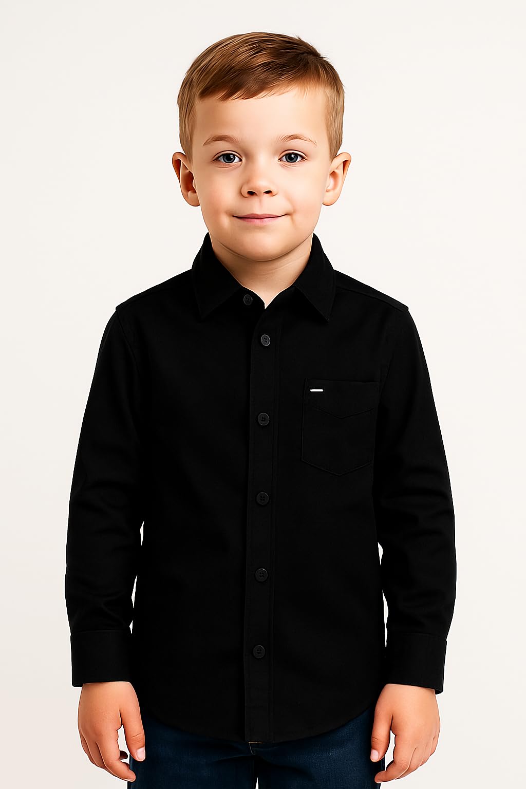 Boys White Shirt Full Sleeves | Formal & Casual Plain Cotton Shirt for Kids | Regular Fit | Age 1-13 Years