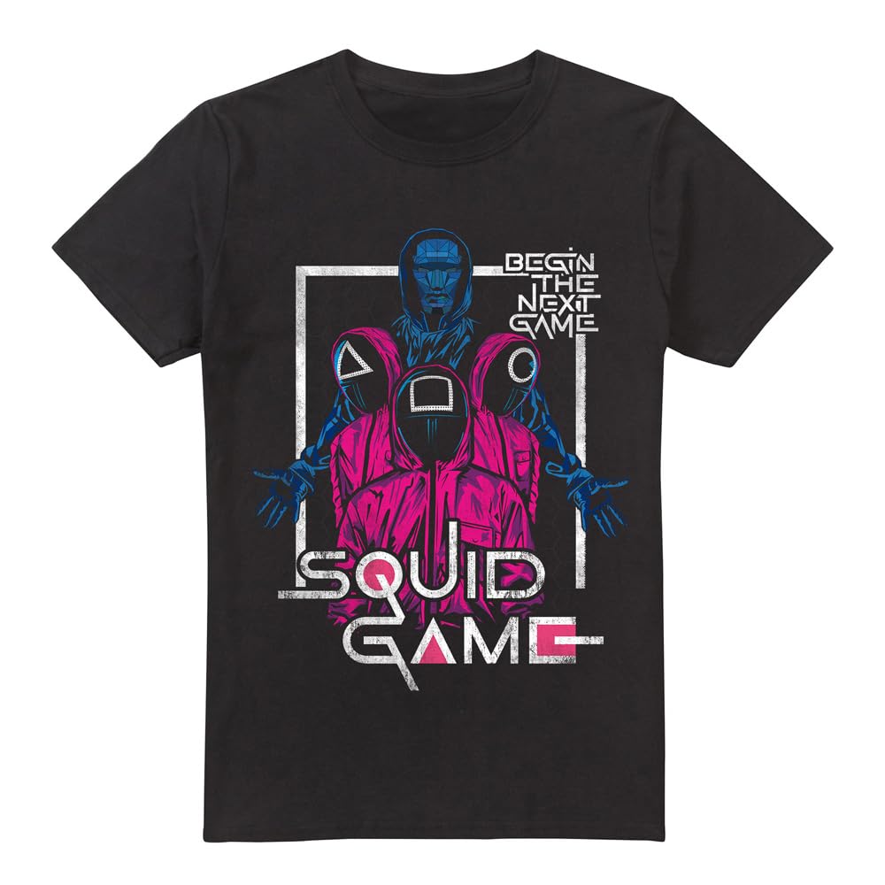 Squid Game Black Licensed T-Shirt - XL