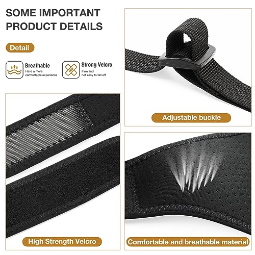 Image of Dog Knee Brace - Knee Cap Dislocation for ACL, CCL, Cruciate Ligament Injury, Joint Pain and Muscle Sore, Adjustable Dog Rear Legs Bracer with Metal Side Stabilizers (Black, Medium-Right)