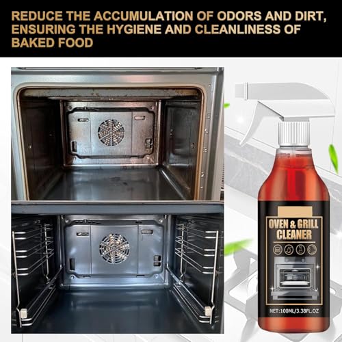 BlueBouff Oven Cleaner Heavy Duty Spray, Cleans and Degreases BBQ Cooking Grates and Racks, Heavy Duty Oven and Grill Cleaner for Microwave, Air fryer,Ovens, Grills, 100ML - Thumbnail 2