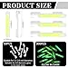 Soulchen 350 Pcs Clip on Fishing Glow Sticks Bulk for Rod Tips Mini Green Glow in The Dark Stick for Fishing Poles(3.0 mm)