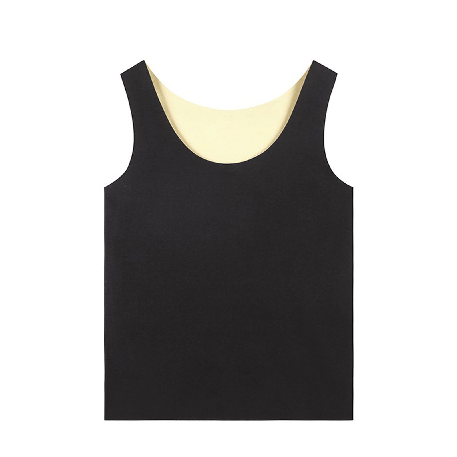 HYVETCuddl Duds Women, Women's Thermal Underwear Seamless Plus Size Velvet Tank Top Winter Thermal Shirts Sleeveless Sling Thermal Shirts (Color : Hortel�, Size : XL)