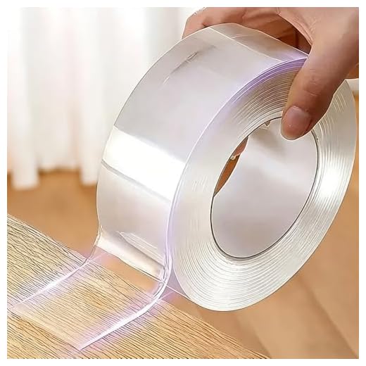 1Roll Double Sided Super Strong Nano Tapes Waterproof Reusable Strong Adhesive Traceless Tape Home Office Supplies (1m*1cm)