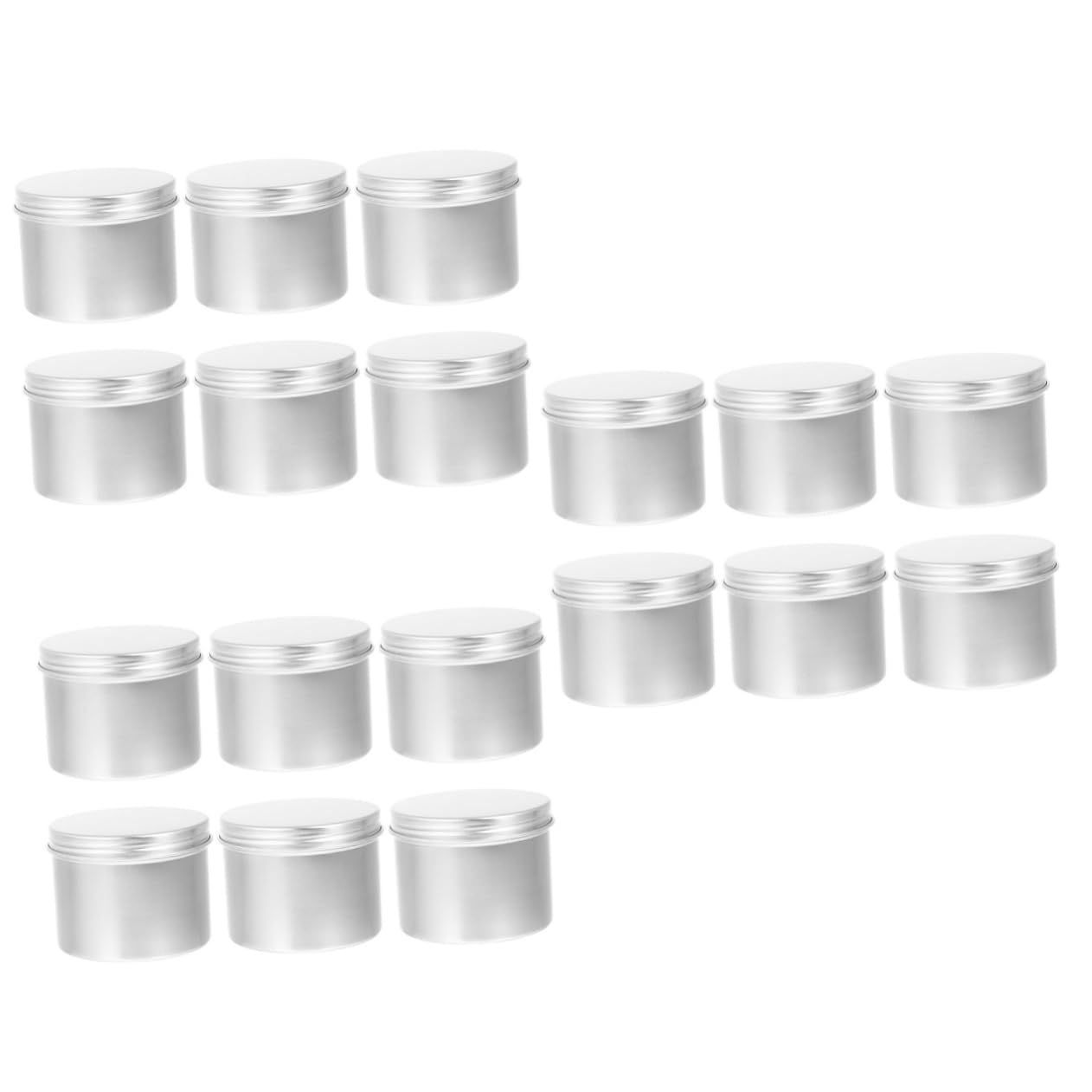 VILLCASE 18pcs Aluminum Storage Containers Airtight Lids for Spices Candles Tea and Treats Jars for Home Organization and Crafting