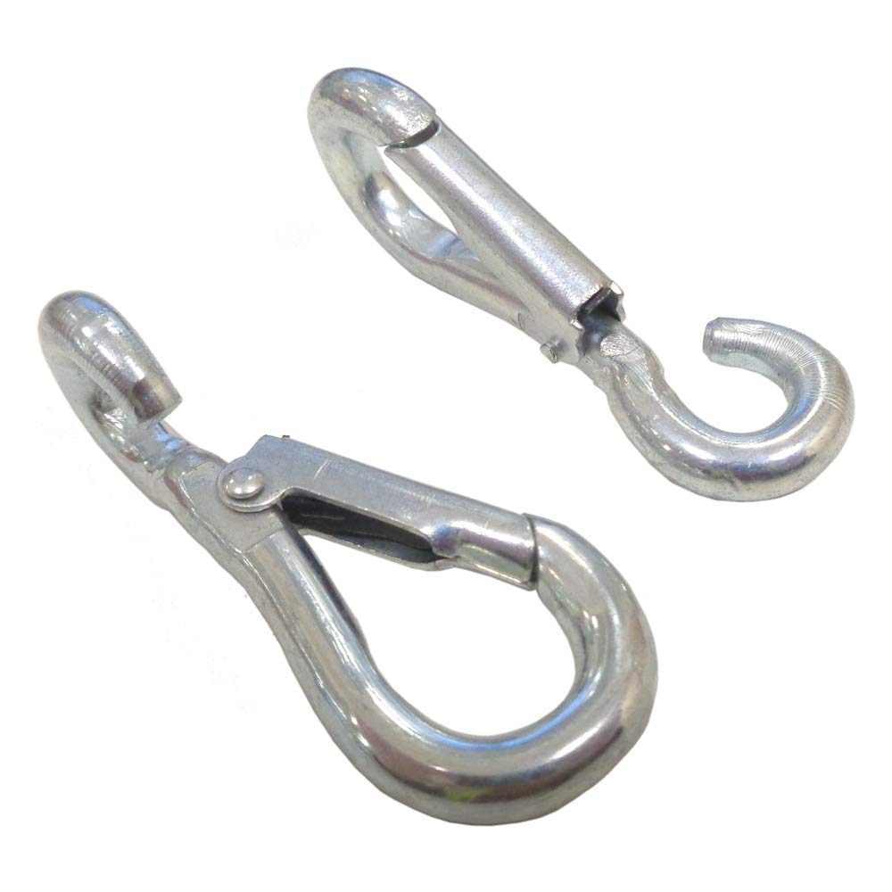 63mm x 6mm (2½") Spring Hook to Crue, Zinc Plated (Pack of 2)