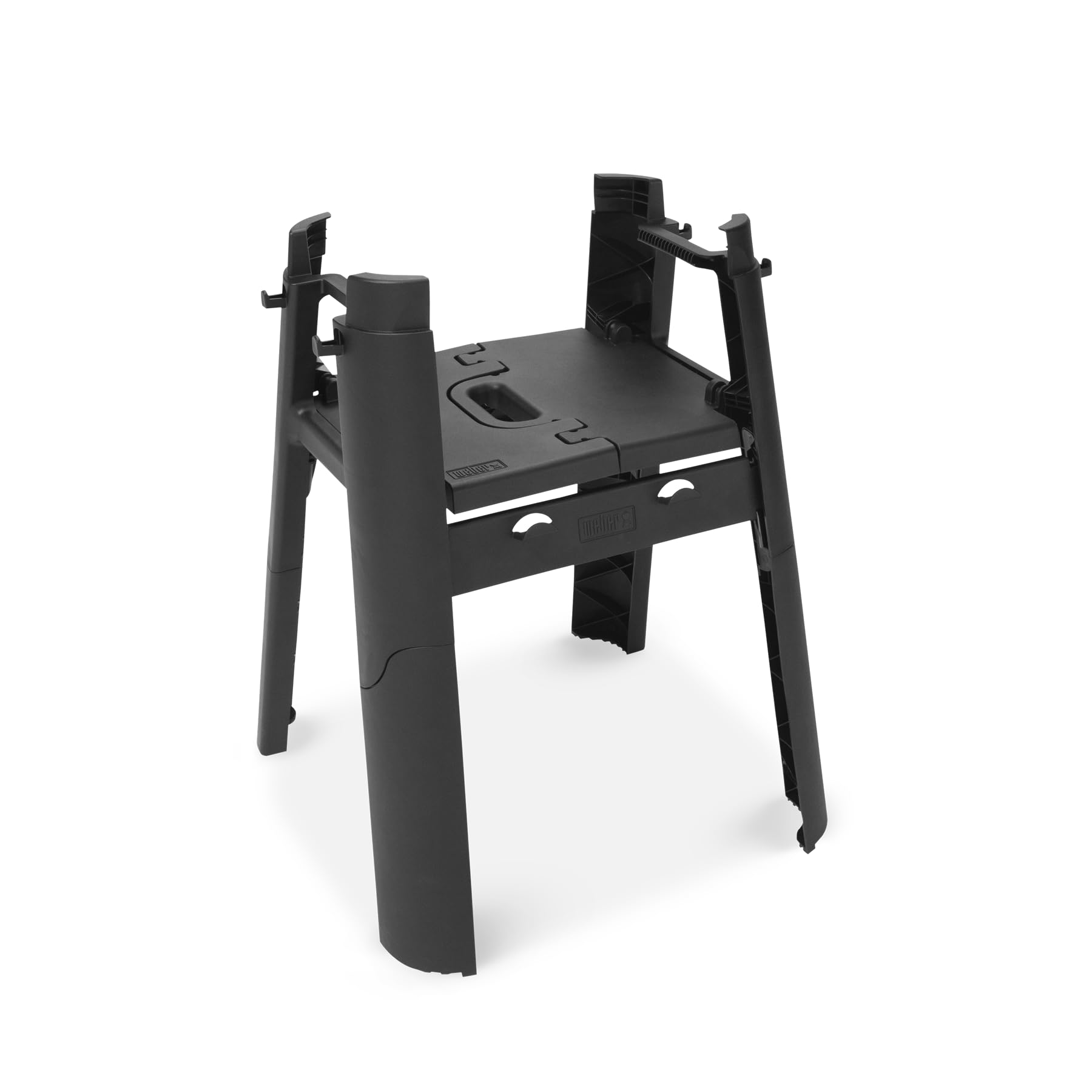 Weber Support avec pieds et tablette latérale / Pour barbecue électrique Lumin Compact, design pliable, crochets intégrés pour ustensiles, montage facile, 68 x 55 x 55,5 cm
