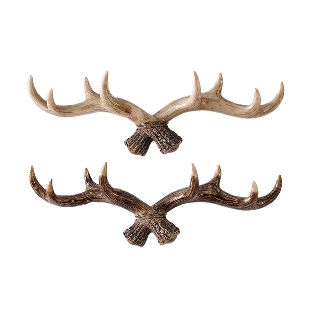 Porte-manteau corne de cerf en résine robuste et facile à fixer