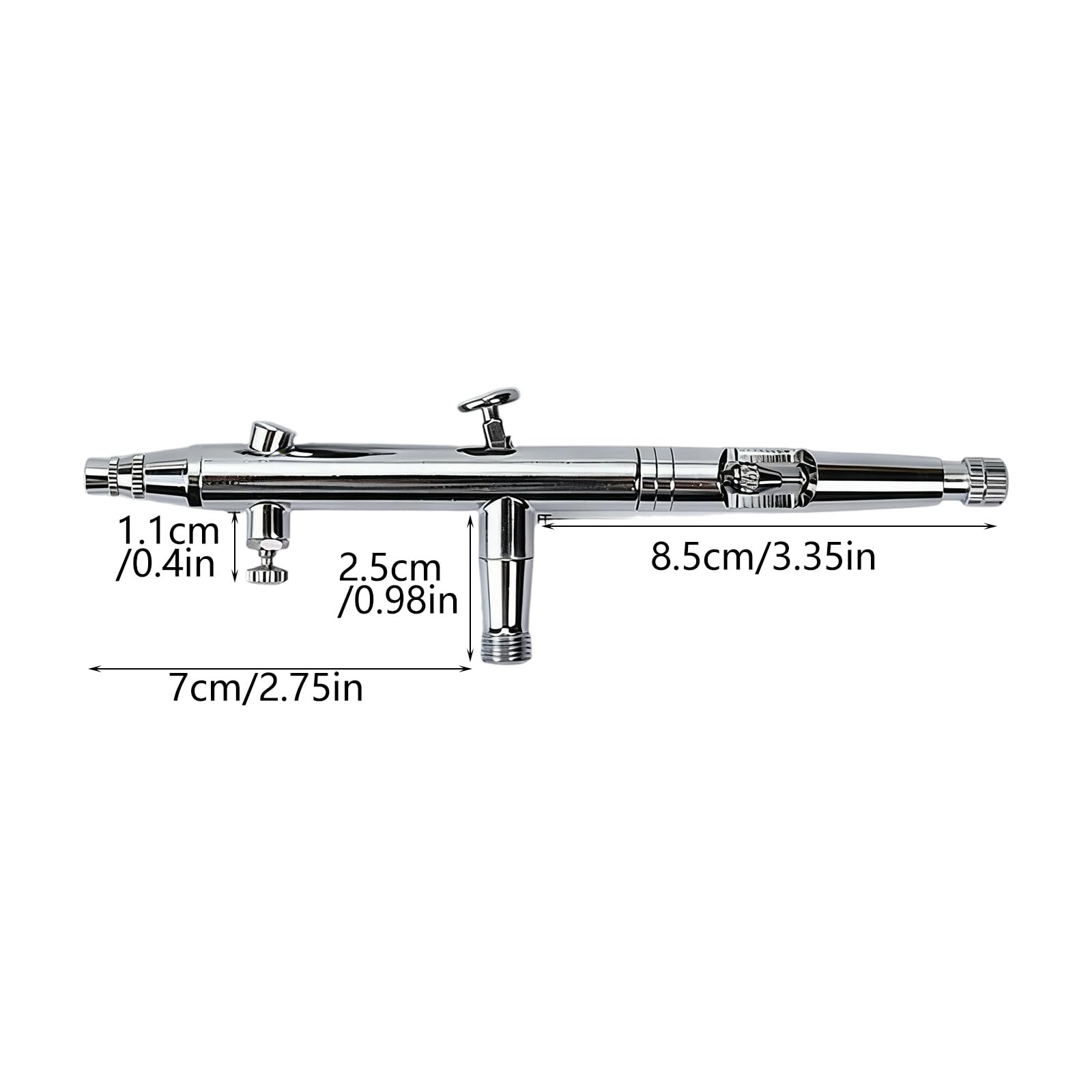 Pulverizador avanzado para aerógrafos de 0,2 mm y 0,5 mm, incluye accesorios de llave con cepillo de limpieza para mezclar sin problemas detalles finos