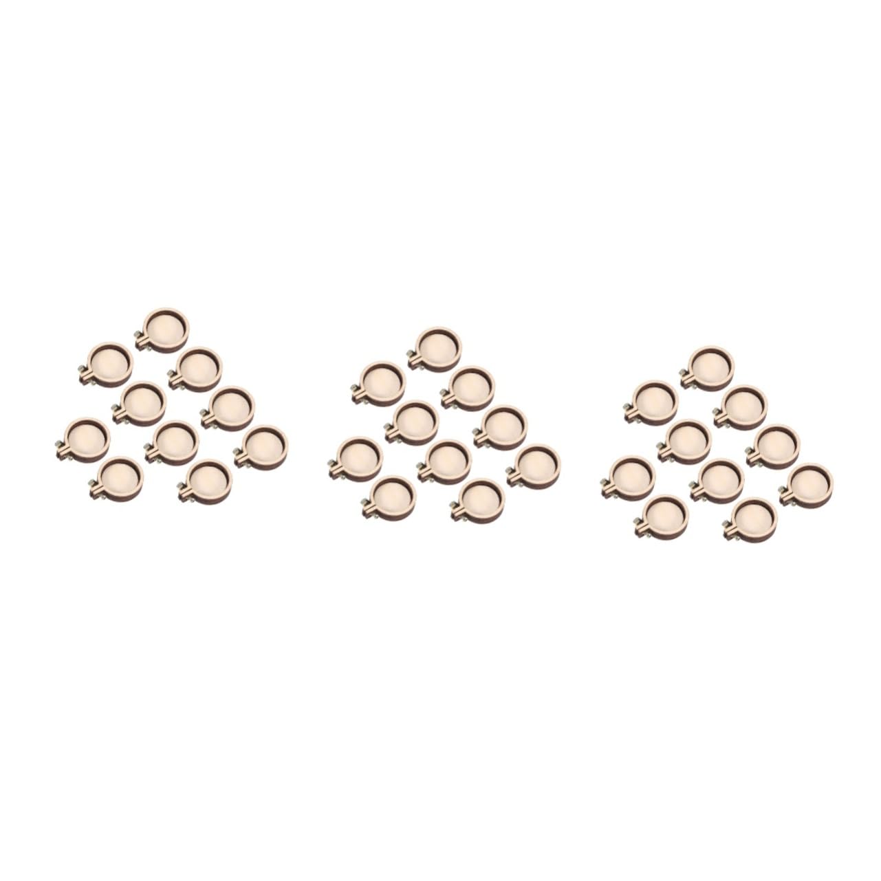 STOBOK 60stücke Mini Holz Stickrahmen Für Stickerei Runde Fixierte Rahmen Für Handarbeiten Quilting Und Schmuckgestaltung