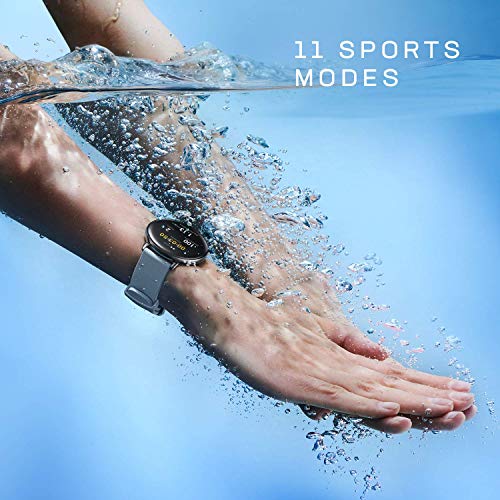 Amazfit Zepp E Circle Men's Smart Watch For Android Phone Iphone Health Fitness Tracker, 5 Atm Waterproof, Always On Display, Heart Rate, Blood Oxygen, Sleep, Stress Monitoring, Ice Blue #TOP7