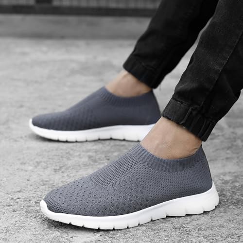 Image of Kraasa Men's Slip on Walking Shoes Ultra Light Breathable Non Slip Running Shoes Casual Fashion Sneakers Mesh Workout Sports