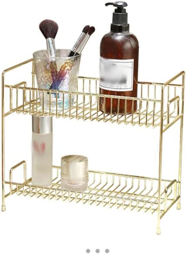 Wrought Iron Bathroom Countertop Rack Cosmetics Storage Box Hand Wash Table Home