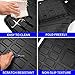 Rongtaod Cargo Mat Compatible with 2020-2025 2026 Ford Explorer 6&7 Passenger Cargo Liner Trunk Mat Back Seat Cover Protector Upgrade 2024 Explorer Accessories (Trunk Mat with Backrest Mat)