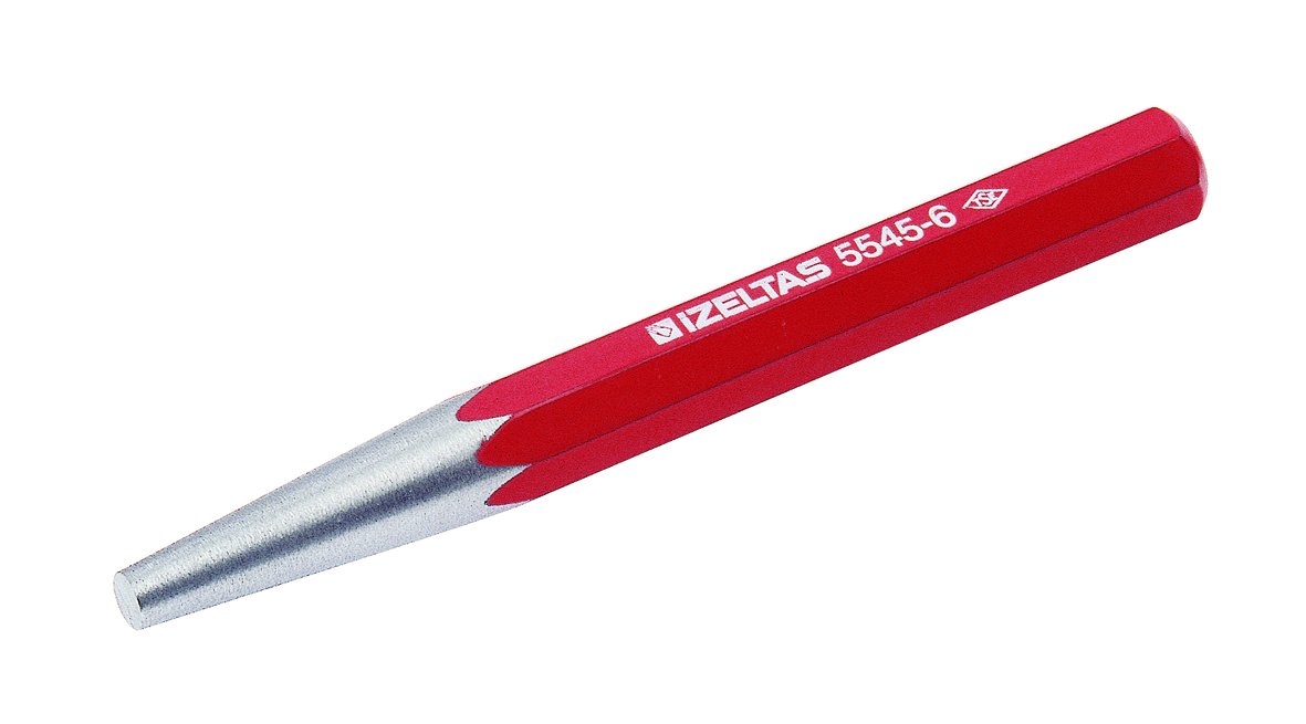 İzeltaş 5545240008 Konik Pim Zımba Boyalı, Kırmızı, 8 Mm