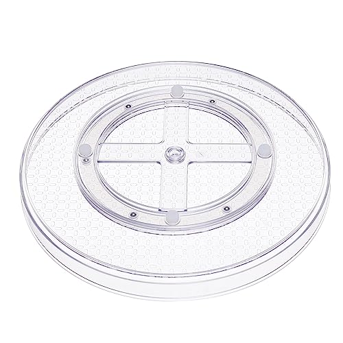 Image of Amazon Basics Clear Lazy Susan Turntable Organizer for Organization, 12-Inch (Pack of 8)