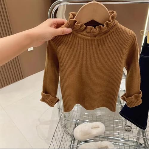 Kids Turtleneck Knit Pullover Girls Ribbed Crochet Mock Neck Thick Sweater Crewneck Long Sleeve Warm 2t Girl Sweater2