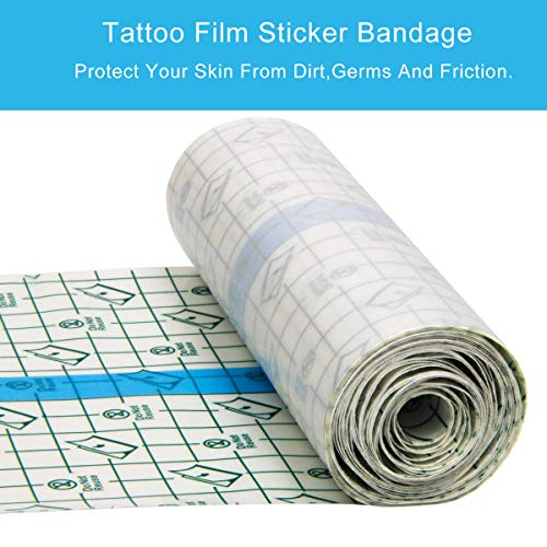 Iootmoy Tattoo Aftercare Bandage 8 in x 40 in Roll Clear Adhesive